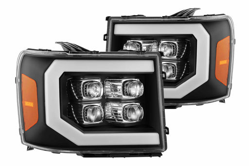 AlphaRex Nova LED Headlights: GMC Sierra (07-13) - Black (Set) (SKU: 880609)