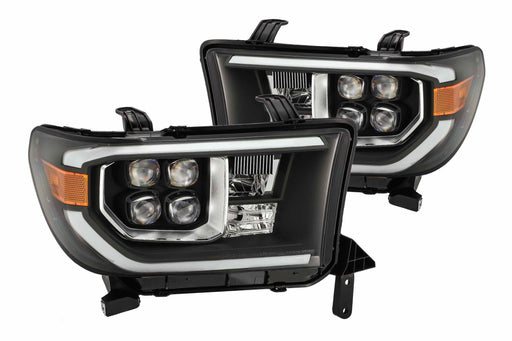 AlphaRex Nova LED Headlights: Toyota Tundra (07-13) - Black w/ Adj (Set) (SKU: 880774)