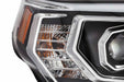 AlphaRex Pro Halogen Headlights:: Toyota 4Runner (14-20) - Matte Black / Chrome (Set) (SKU: 880732)