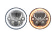 Vision X LED Headlights: (Each / 5.75in Round / Black / White Halo) (Motorcycle Spec) (SKU: XMC-575RDBA)