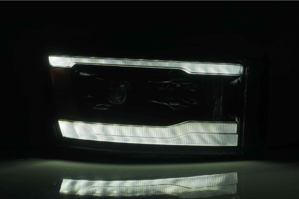 AlphaRex Pro Halogen Headlights: Dodge Ram (06-08) - Black (Set) (SKU: 880532)