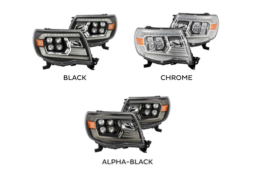 AlphaRex Nova LED Headlights: Toyota Tacoma (05-11) - Alpha-Black (Set) (SKU: 880744)