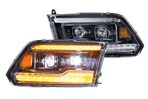 Morimoto XB LED Headlights: Dodge Ram (09-18) (Pair / Amber DRL) (SKU: LF520-A-ASM)