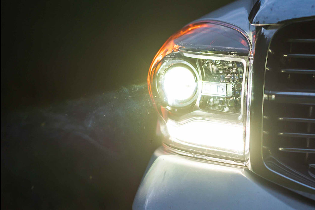 Morimoto XB Hybrid LED Headlights: Dodge Ram (06-08) (Pair / ASM) (SKU: LF558)