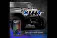 XK Glow XKChrome RGB LED 7in Wrangler TJ/JK Headlight Kit w/ Dash Mount Controller (SKU: XK-7IN-JP-KIT-DM)