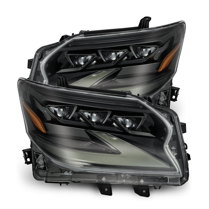 AlphaRex Luxx LED Headlights: Lexus GX460 (14-19) - Alpha Black (Set)