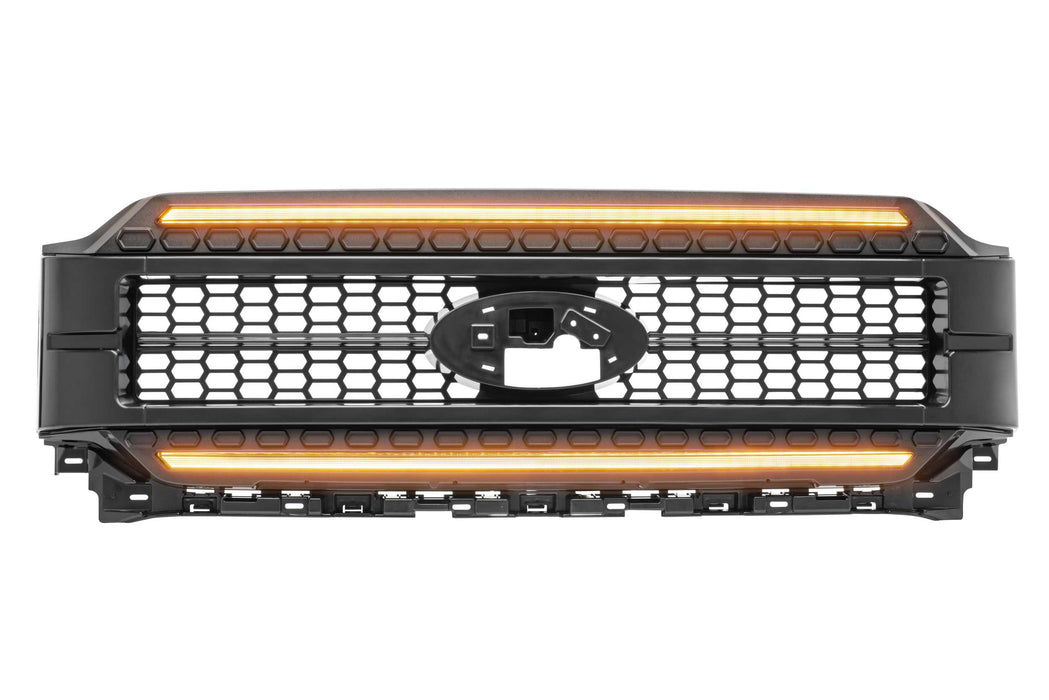 Morimoto XBG LED Grille: Ford F150 (2021+) (Paintable-Black / Amber DRL) (SKU: XBG22)