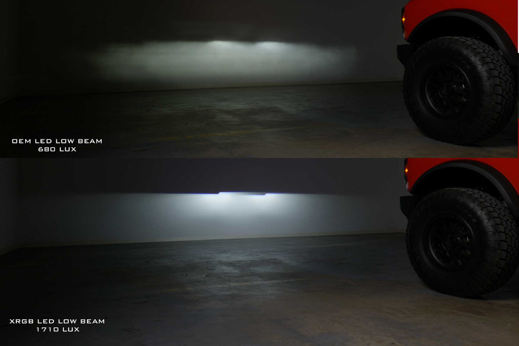 Morimoto XRGB LED Headlights: Ford Bronco (21+) (Pair / RGB DRL) (SKU: LF496)