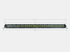 32 Inch Slim Single Row Straight LED Light Bar 15000 Lumens Amber