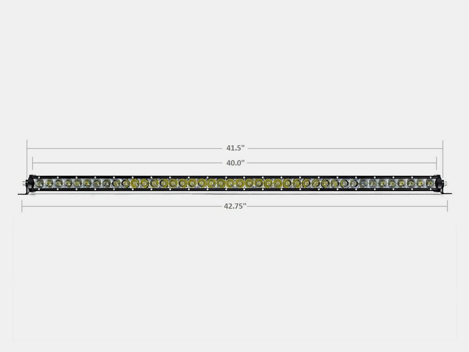 42 Inch Slim Single Row Straight LED Light Bar 20,000 Lumens Amber