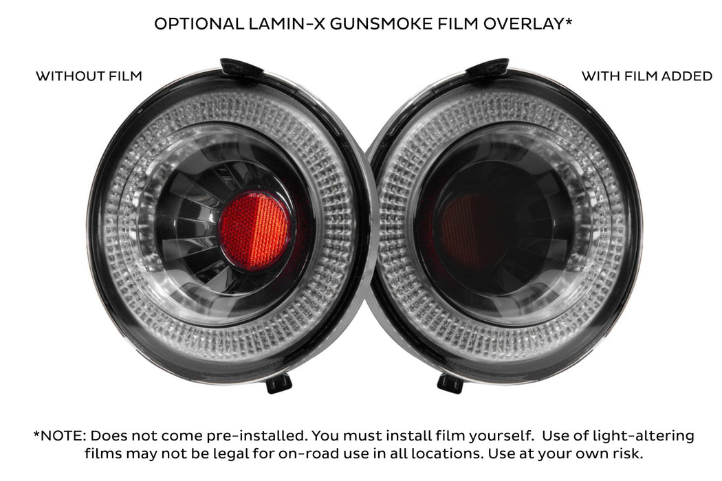 LaminX: Smoked Tail Center Lens Covers (C6 Corvette) (4 Pc Set) (SKU: LMX461)
