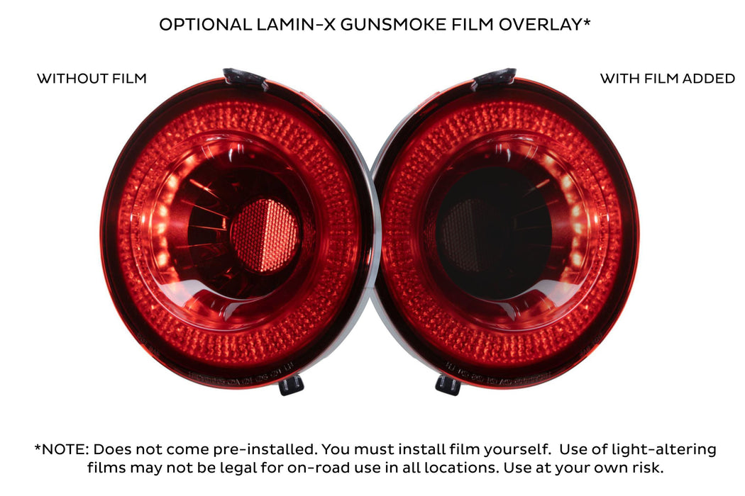 LaminX: Smoked Tail Center Lens Covers (C6 Corvette) (4 Pc Set) (SKU: LMX461)
