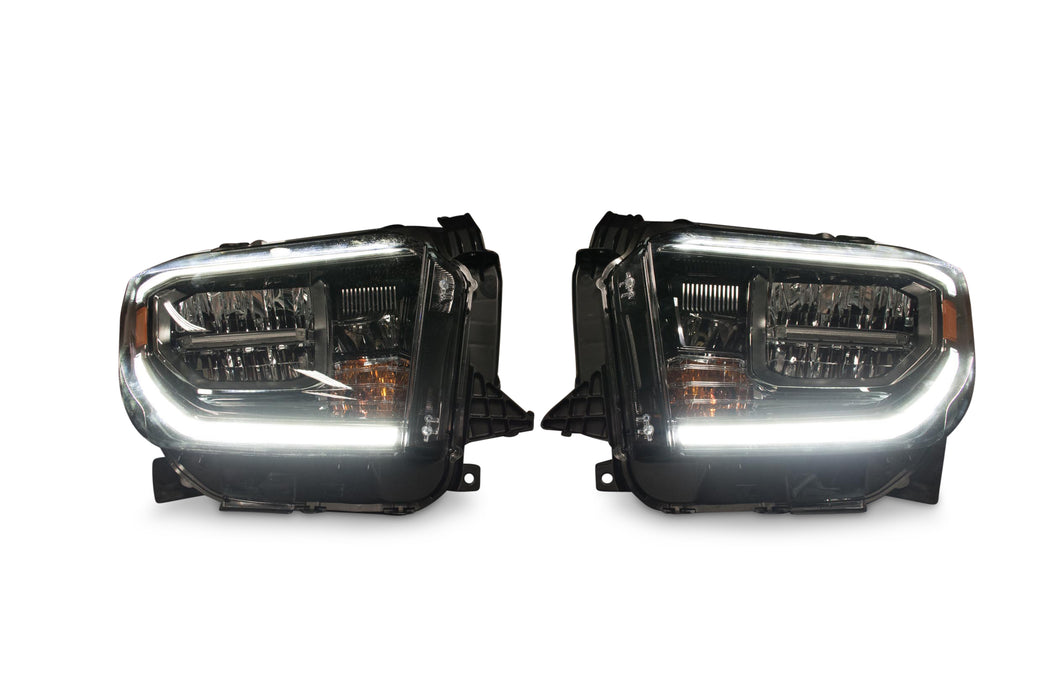 OEM LED Headlights: Toyota Tundra (18+) (Black / Right)