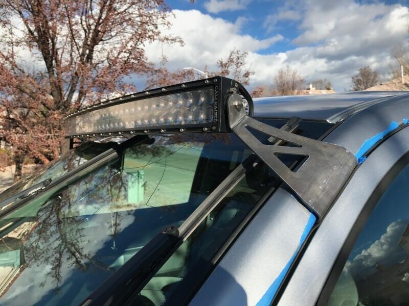 07-21 Tundra 52 Inch Curved LED Light Bar Roof Mounting Brackets