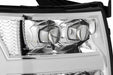 AlphaRex Nova LED Headlights: Chevy Silverado 1500 (07-13) - Jet Black (Set) (SKU: 880208)