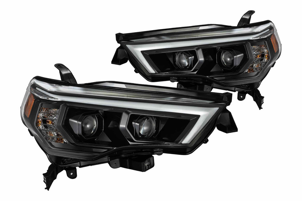 AlphaRex Luxx LED Headlights: Toyota 4Runner (14-20) - Alpha-Black (Set) (SKU: 880720)