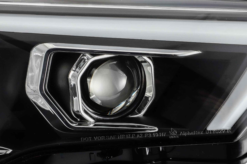 AlphaRex Luxx LED Headlights: Toyota 4Runner (14-20) - Alpha-Black (Set) (SKU: 880720)