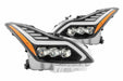 AlphaRex Nova LED Headlights: Infiniti G37 / Q60 (08-15) - Gloss Black (Set) (SKU: 881982)