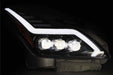 AlphaRex Nova LED Headlights: Infiniti G37 / Q60 (08-15) - Matte Black / Chrome (Set) (SKU: 881983)
