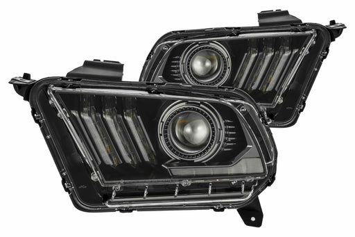 AlphaRex Luxx LED Headlights: Ford Mustang (10-12) - Alpha-Black (Set) (SKU: 880118)