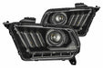 AlphaRex Pro Halogen Headlights: Ford Mustang (10-12) - Black (Set) (SKU: 880110)
