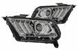 AlphaRex Pro Halogen Headlights: Ford Mustang (10-12) - Chrome (Set) (SKU: 880111)