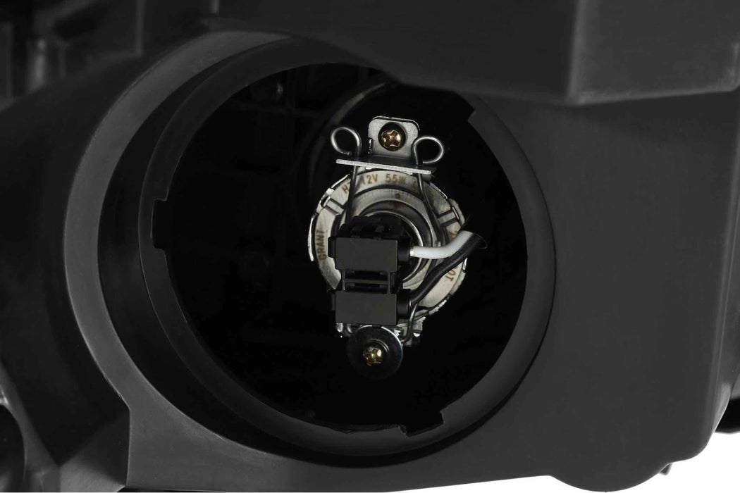 AlphaRex Pro Halogen Headlights: Dodge Ram 1500 (19+) - Jet Black (Set) (SKU: 880513)