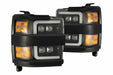 AlphaRex Nova LED Headlights: Chevy Silverado HD (15-19) - Chrome (Set) (SKU: 880228)