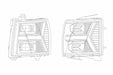 AlphaRex Pro Halogen Headlights: Chevy Silverado 1500 (07-13) - Jet Black (Set) (SKU: 880206)