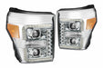AlphaRex Luxx LED Headlights: Ford Super Duty (11-16) - Alpha-Black (Set) (SKU: 880143)