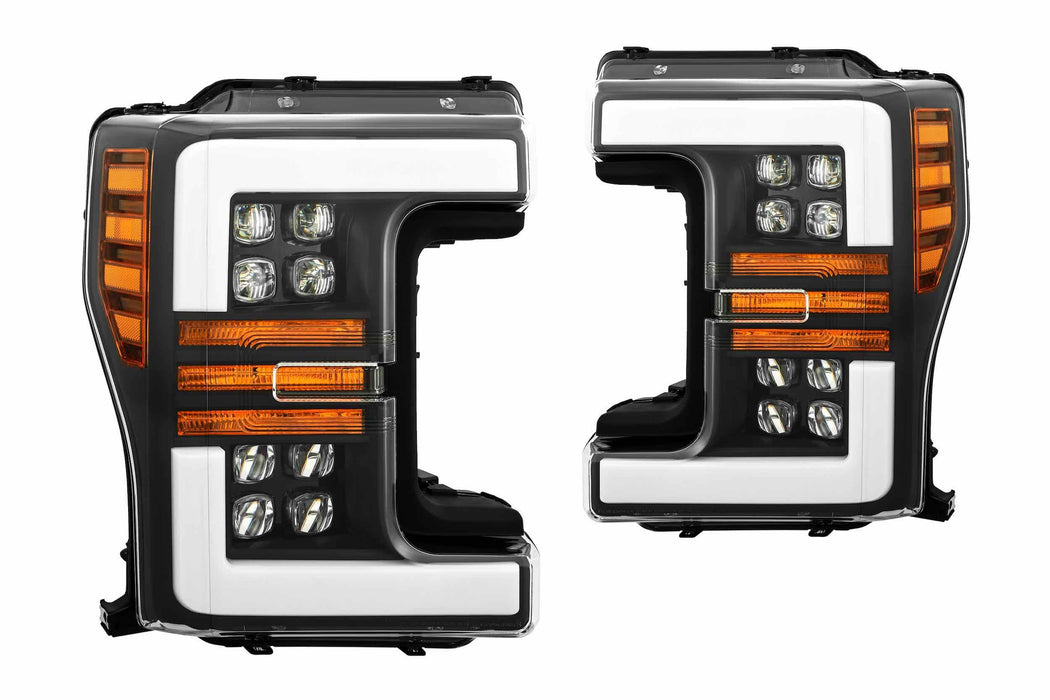 AlphaRex Nova LED Headlights: Ford Super Duty (17-19) - Chrome (Set) (SKU: 880101)