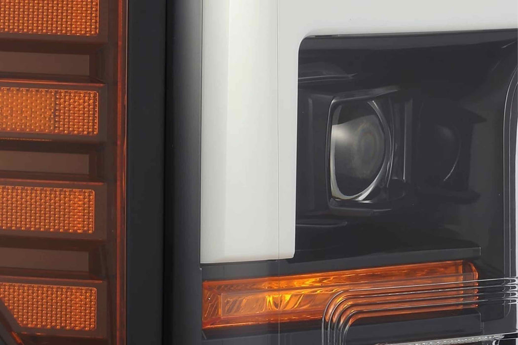 AlphaRex Pro Halogen Headlights: Ford Super Duty (17-19) - Black (Set) (SKU: 880106)