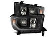 AlphaRex Pro Halogen Headlights: Toyota Tundra (07-13) - Jet Black w/o Adj (Set) (SKU: 880714)