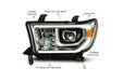 AlphaRex Luxx LED Headlights: Toyota Tundra (07-13) - Alpha-Black w/o Adj (Set) (SKU: 880709)