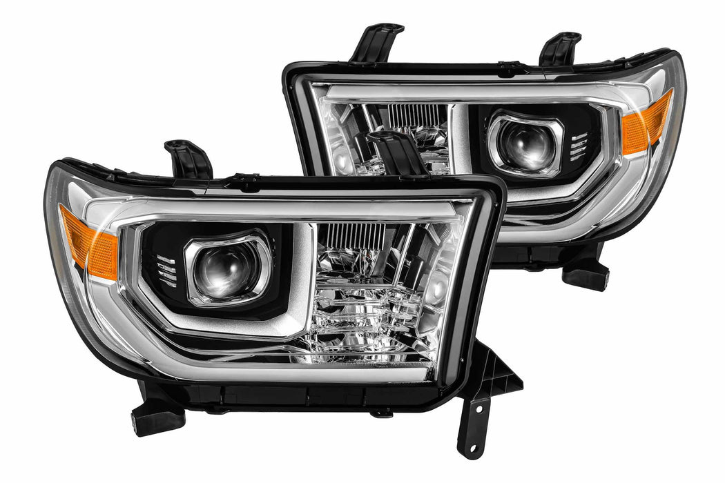 AlphaRex Pro Halogen Headlights:: Toyota Tundra (07-13) - Gloss Black (Set) (SKU: 880787)
