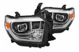 AlphaRex Luxx LED Headlights: Toyota Tundra (14-20) - Black (Set) (SKU: 880803)