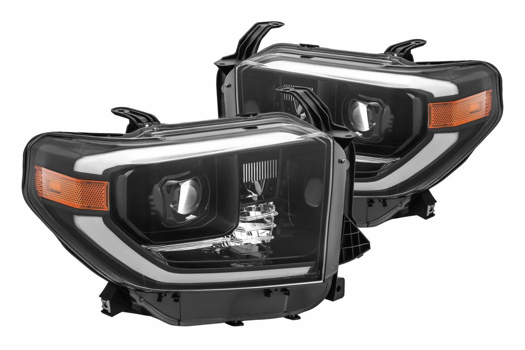 AlphaRex Luxx LED Headlights: Toyota Tundra (14-20) - Black (Set) (SKU: 880803)