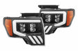 AlphaRex Nova LED Headlights: Ford F150 (09-14) - Black (Set) (SKU: 880192)