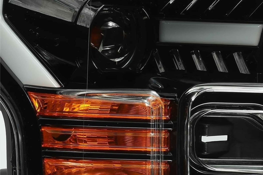 AlphaRex Pro Halogen Headlights: Ford F150 (15-17) - Black (Set) (SKU: 880156)