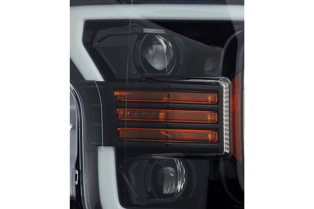 AlphaRex Pro Halogen Headlights: Ford F150 (18-19) - Black (Set) (SKU: 880186)