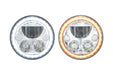 Vision X LED Headlights: (Each / 5.75in Round / Black / Amber Halo)