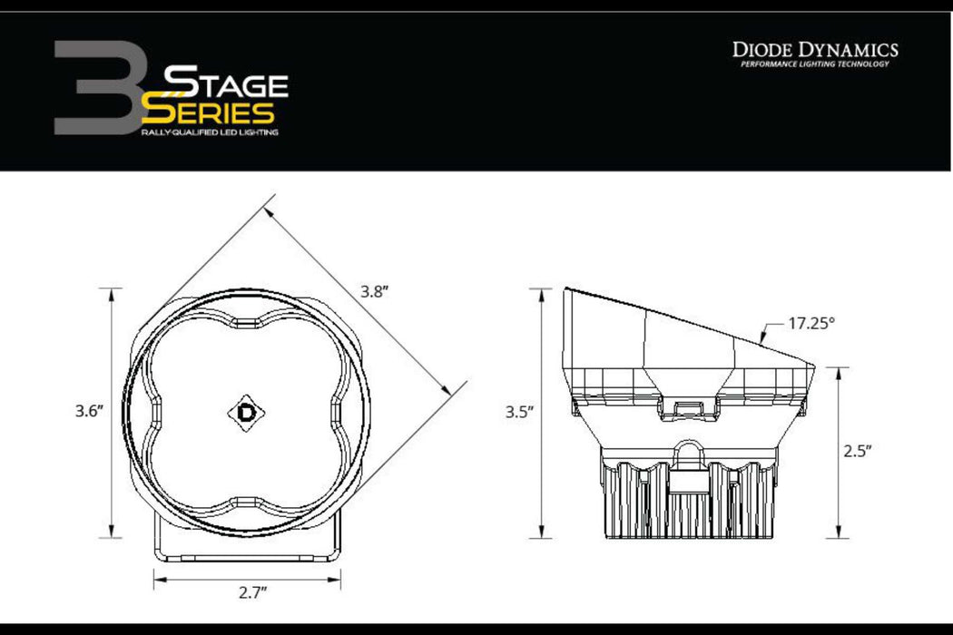 Stage Series 3" SAE/DOT Type B Fog Light Kit