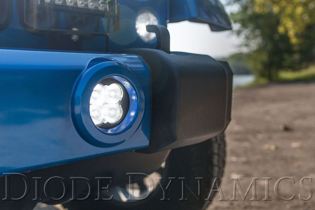 SS3 LED Fog Light Kit for 2007-2018 Jeep JK Wrangler White SAE/DOT Driving Diode Dynamics (Pair)
