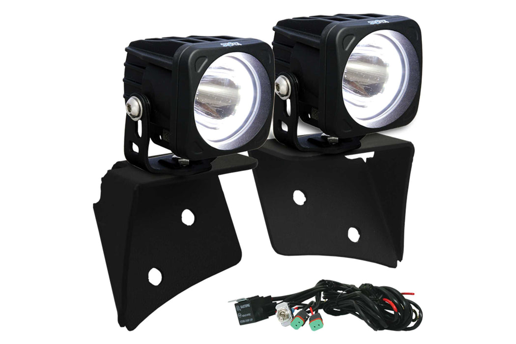 Vision X A-Pillar LED Lighting System: Jeep JK (07-17) (2x 4.5in Optimus Pods)