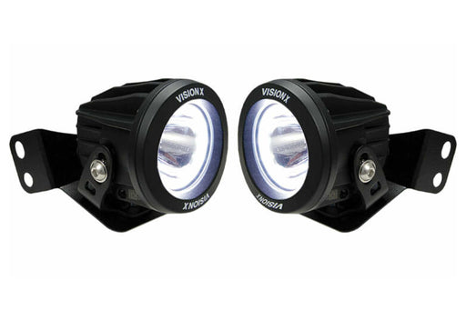 Vision X A-Pillar LED Lighting System: 2-4 Seat RZR (2x 4.5in Optimus Pods)