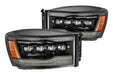 AlphaRex Nova LED Headlights: Dodge Ram (06-08) - Chrome (Set) (SKU: 880537)