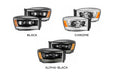 AlphaRex Luxx LED Headlights: Dodge Ram (09-18) (19+ HD Look) - Alpha-Black (Set) (SKU: 880520)