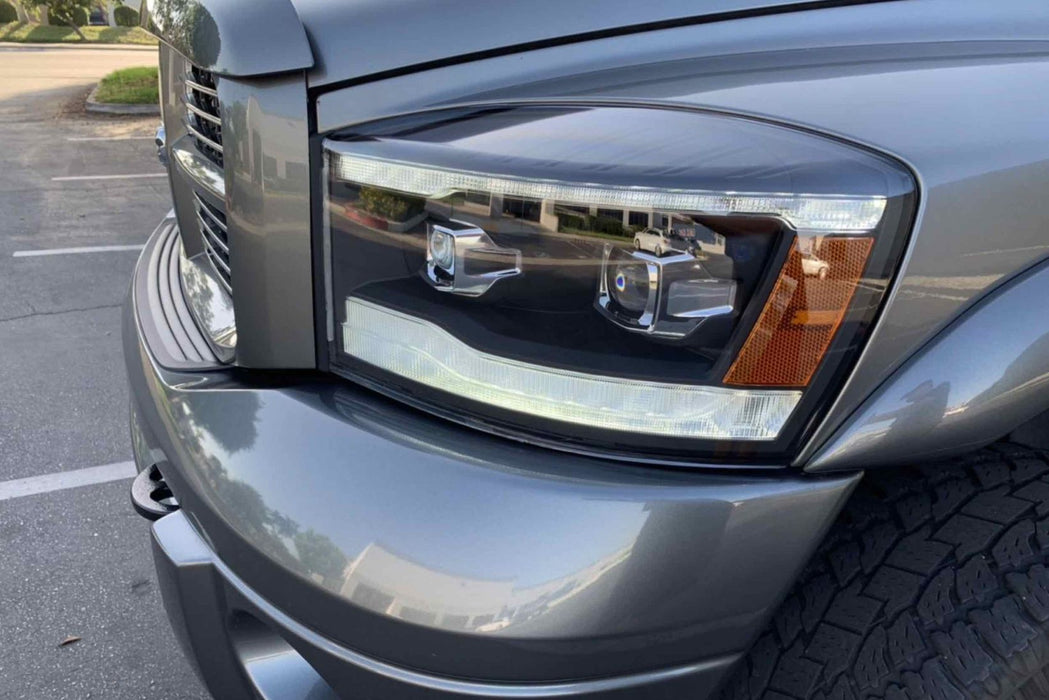 AlphaRex Luxx LED Headlights: Dodge Ram (06-08) - Black (Set) (SKU: 880535)