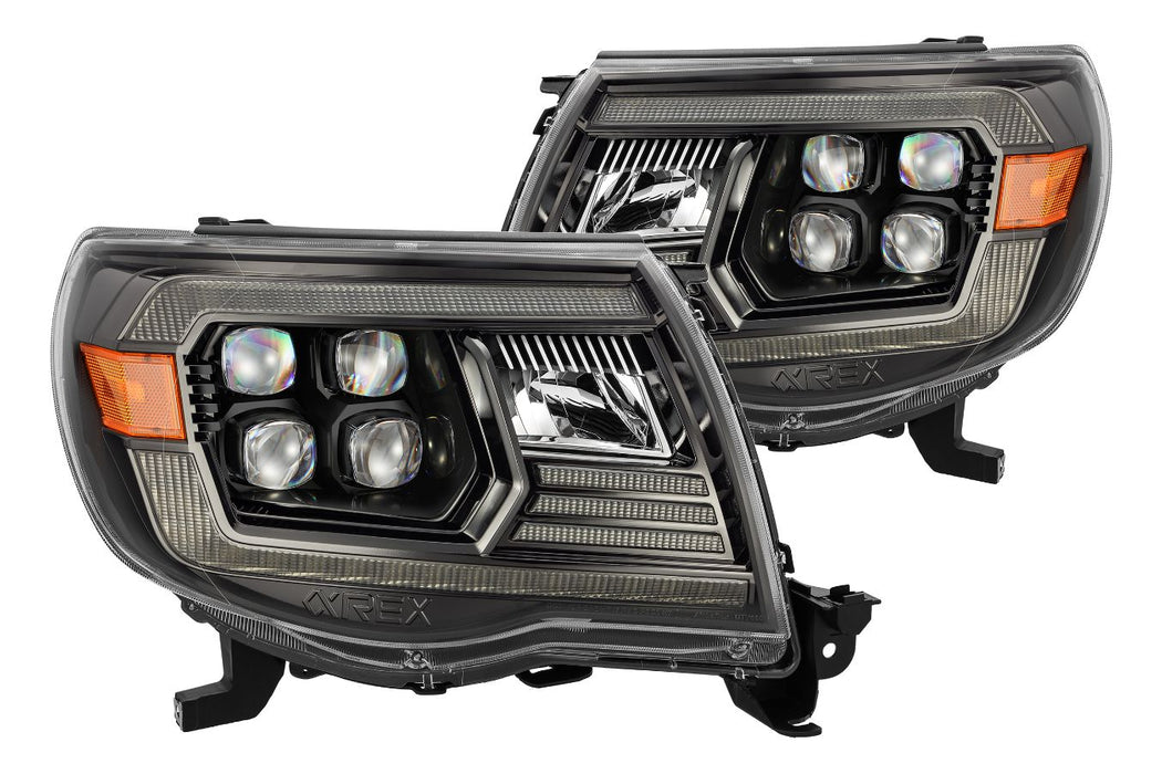 AlphaRex Nova LED Headlights: Toyota Tacoma (05-11) - Black (Set) (SKU: 880742)