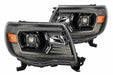 AlphaRex Luxx LED Headlights: Toyota Tacoma (05-11) - Alpha-Black (Reflector / Set) (SKU: 880733)